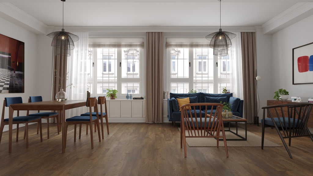 Кварцвиниловая плитка LVT "Alpine Floor" ДУБ ГОЕН (1219*184*3 мм) — купить в Калининграде