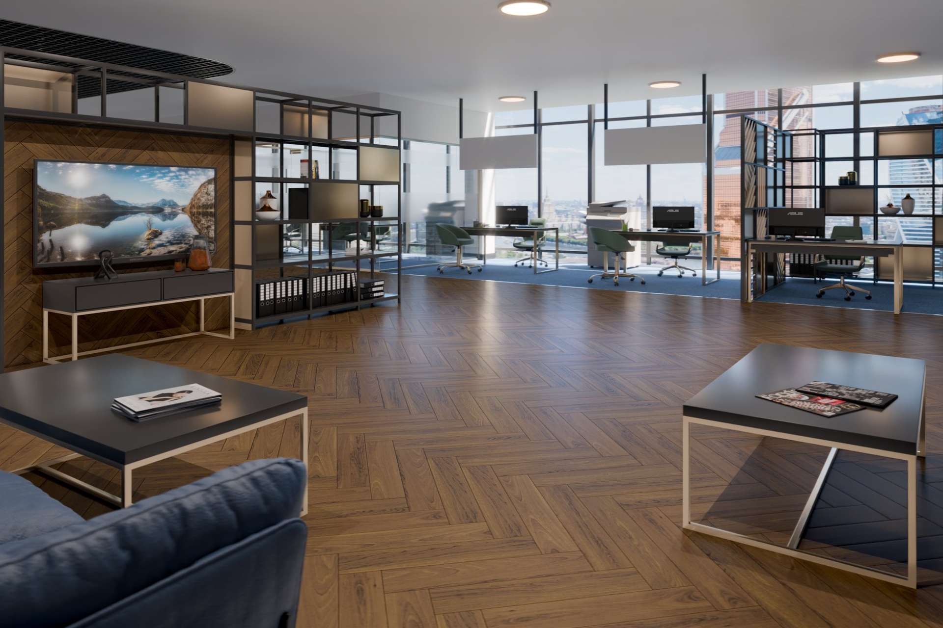 Инженерный паркет «Damy Floor» Ореховый (укладка елочкой) — купить в Калининграде