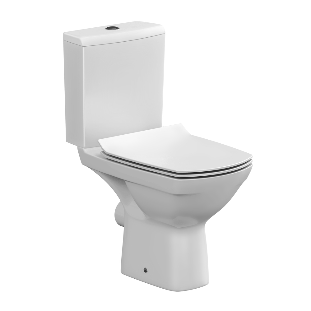 Унитаз-компакт Carina 011 + сиденье дюропласт микролифт S-KO-CAR011-3/5-COn-S-DL-w