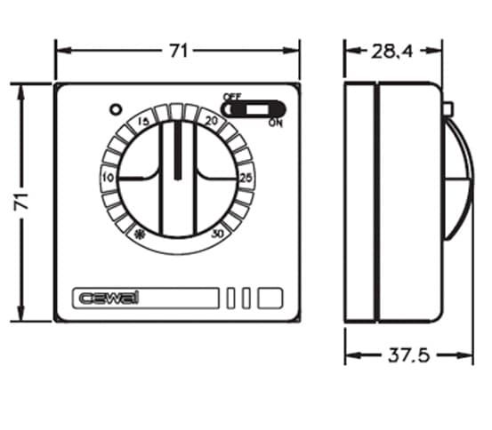 Терморегулятор Cewal RQ10 — купить в Калининграде
