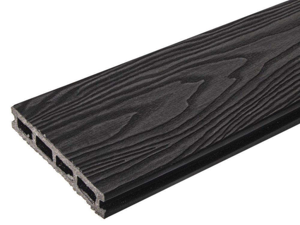 Террасная доска антрацит TalverWood 150*25мм 3D текстура дерева брашинг — купить в Калининграде